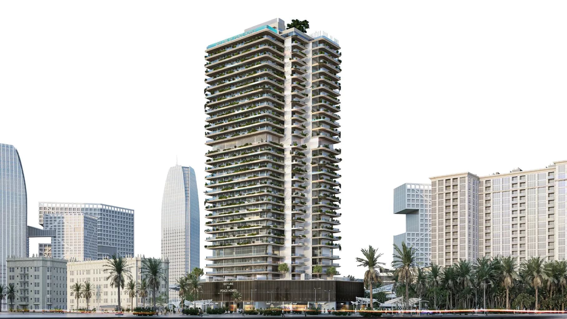 اسکای‌لاین پیس هومز (Sky Line by Peace Homes) off-plan project by Peace Homes Development in Dubai Land Residence Complex…